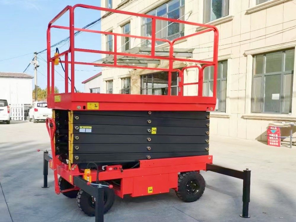 自行走剪叉式液壓維修平臺、登高車、升降機廠家品牌