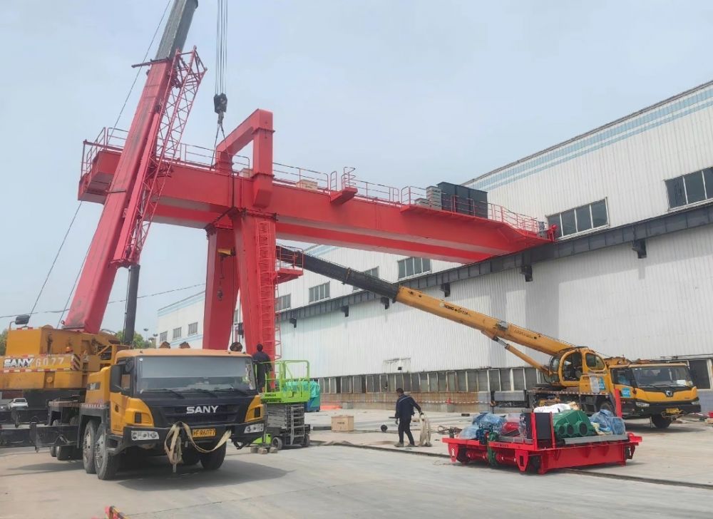 半腿龍門吊、電動單支腿雙梁門式起重機(jī)